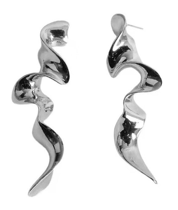 STEEL TWIST - SILVER EARRINGS